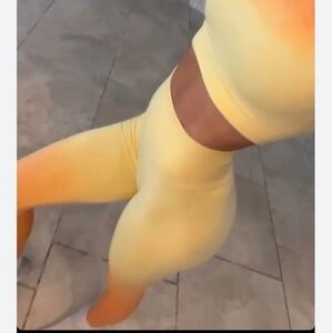 NWT Alphalete amplify leggings | yellow and orange